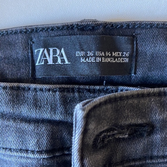 Zara Washed black high waist skinny jeans - Picture 2 of 4